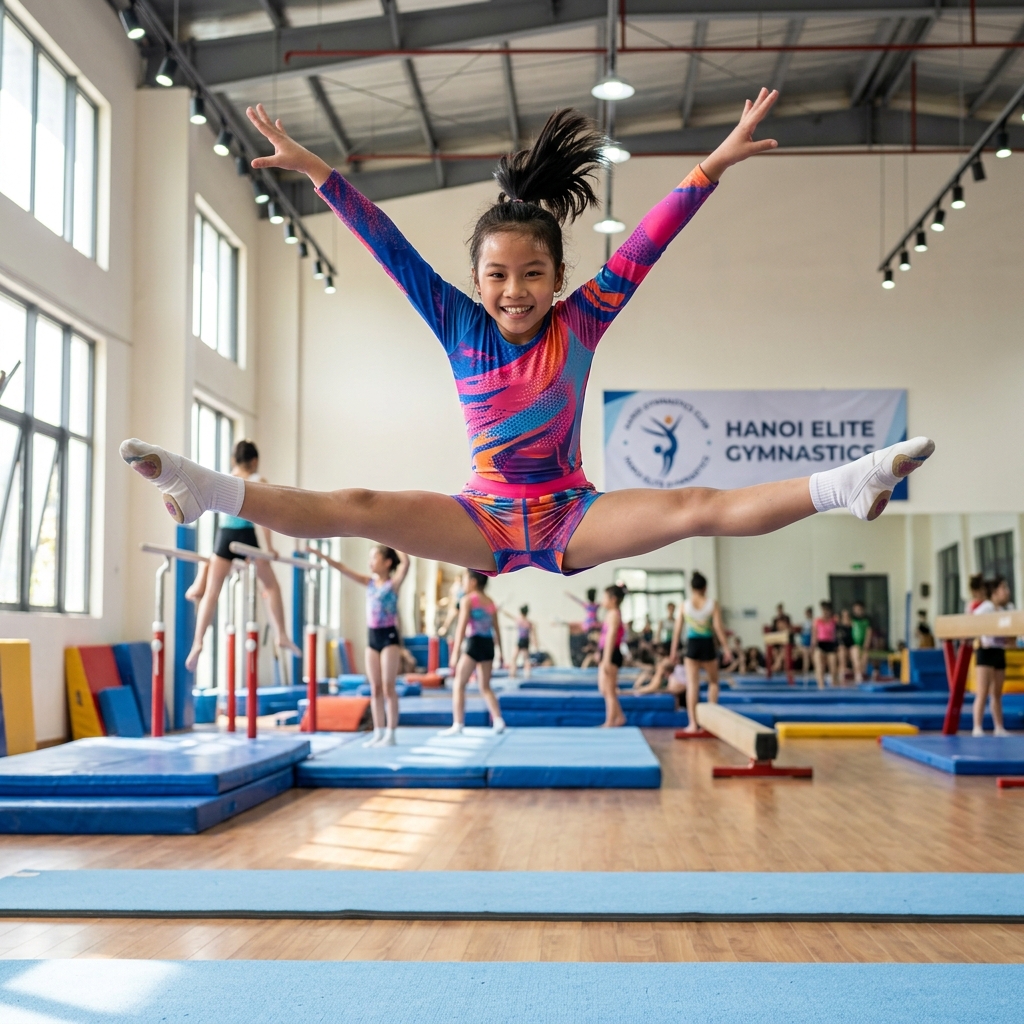 Học sinh tập Aerobic